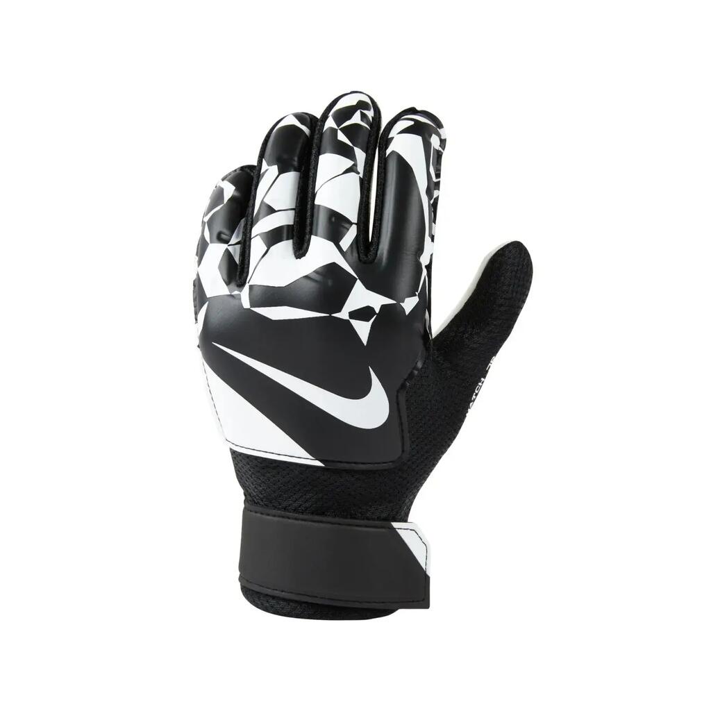 Childrens/Kids Match Goalkeeper Gloves (Black/White)
