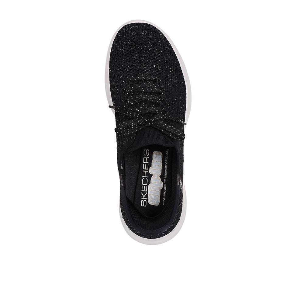 Sapatilhas Skechers Mulher Ultra Flex 3.0 - Twilight Sparkle Pretas 3/4