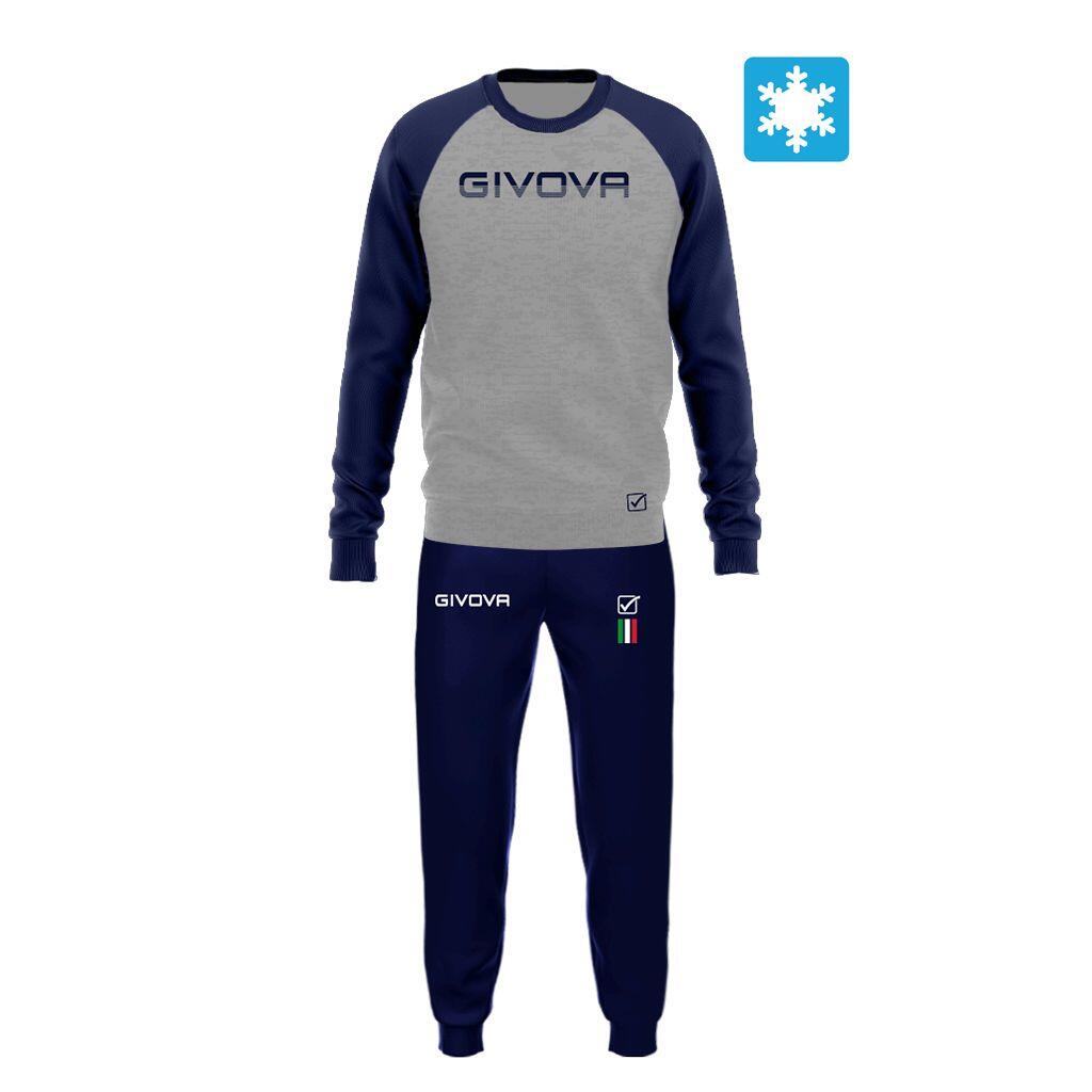 Givova Tuta Italia 104 G/Collo dres 2XL szaro-zielony