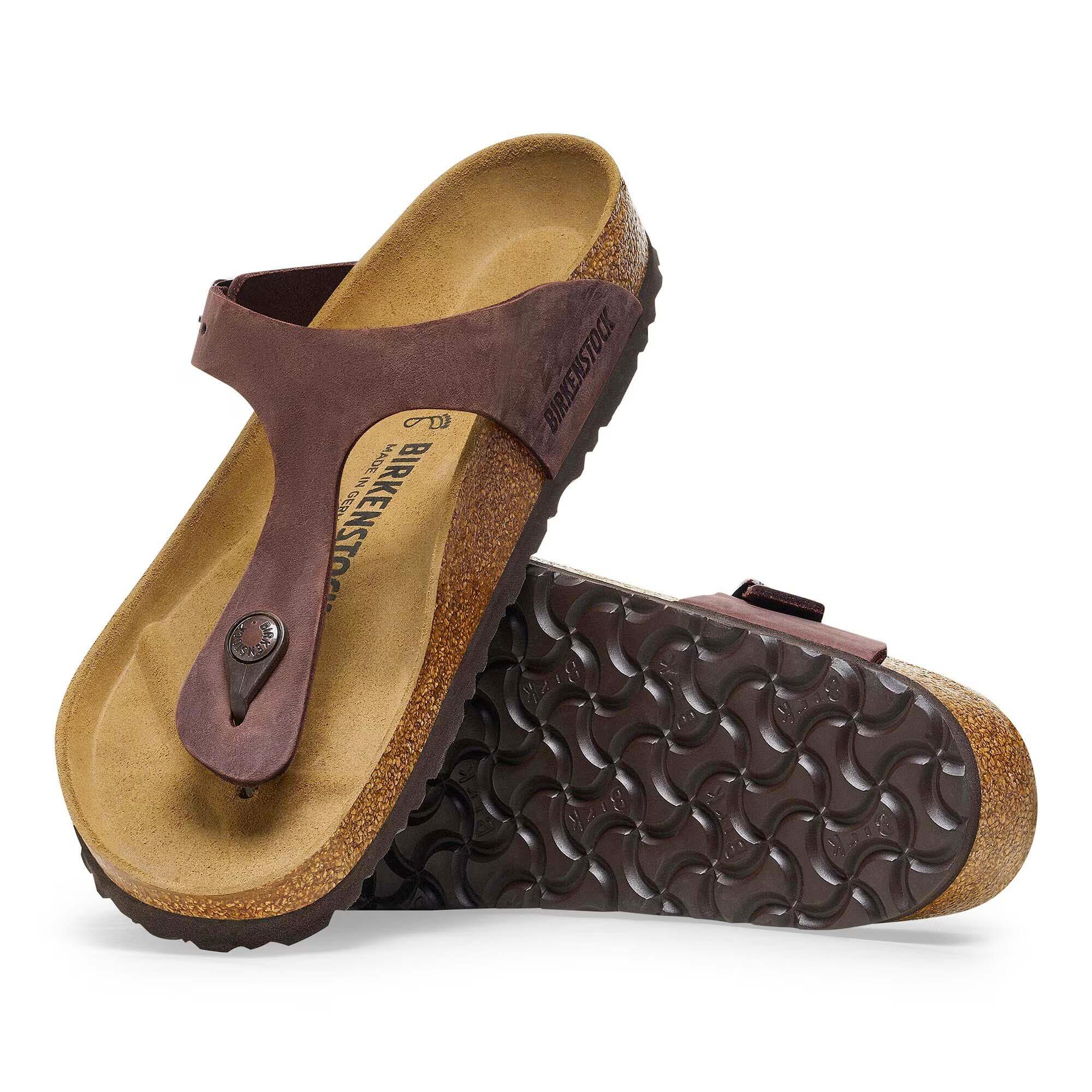 Sandales Birkenstock Gizeh Cuir Huilé Adulte 3/5