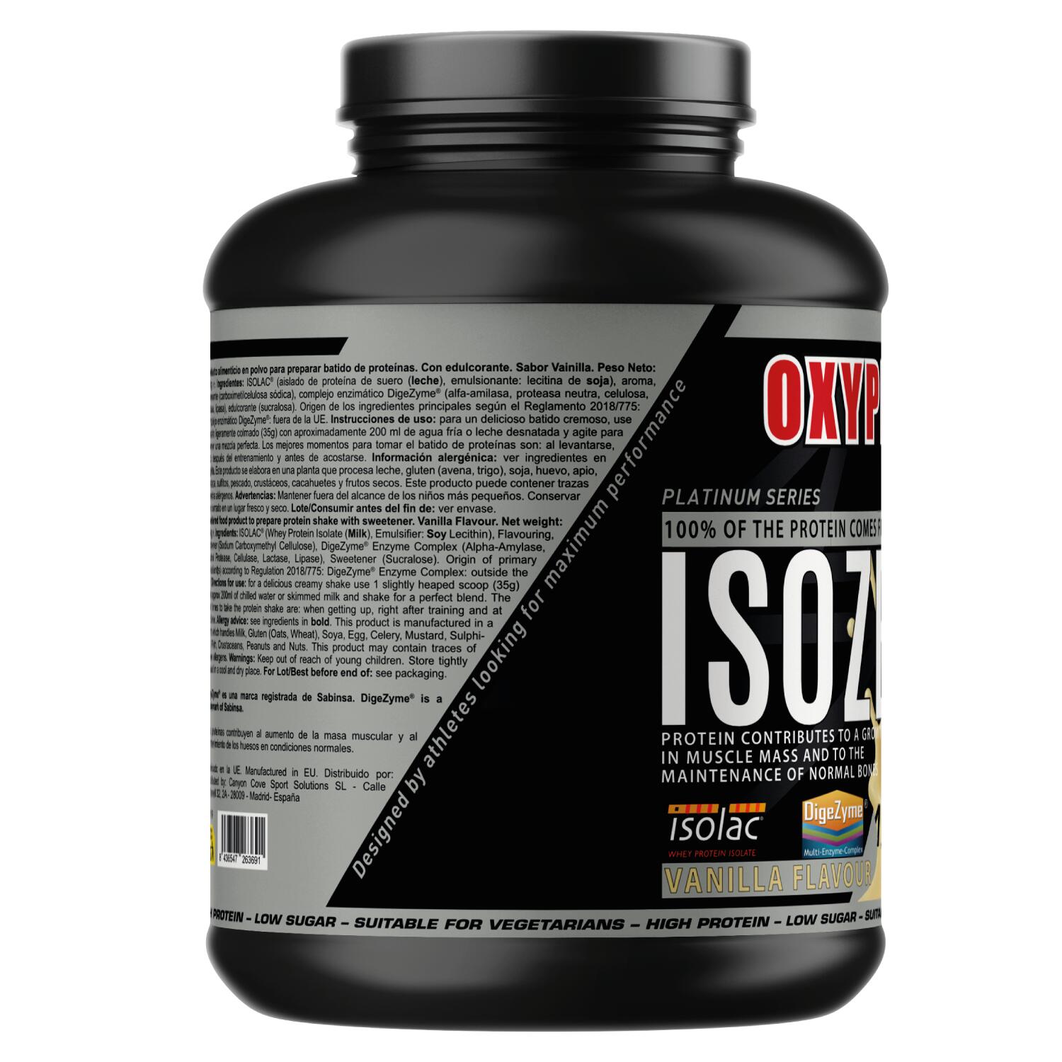 OXYPRO - ISOZERO – PLATINUM SERIES (ISOLAC®) -1,8kg Sabor Vainilla 3/3
