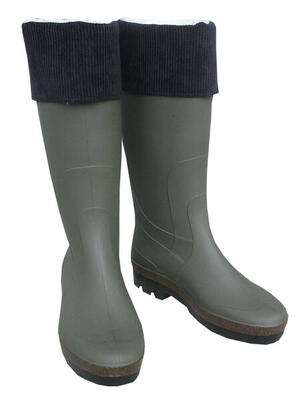 Gummi Gartenstiefel PVC Arbeitsstiefel mit warmen, herausnehmbarem Innenteil