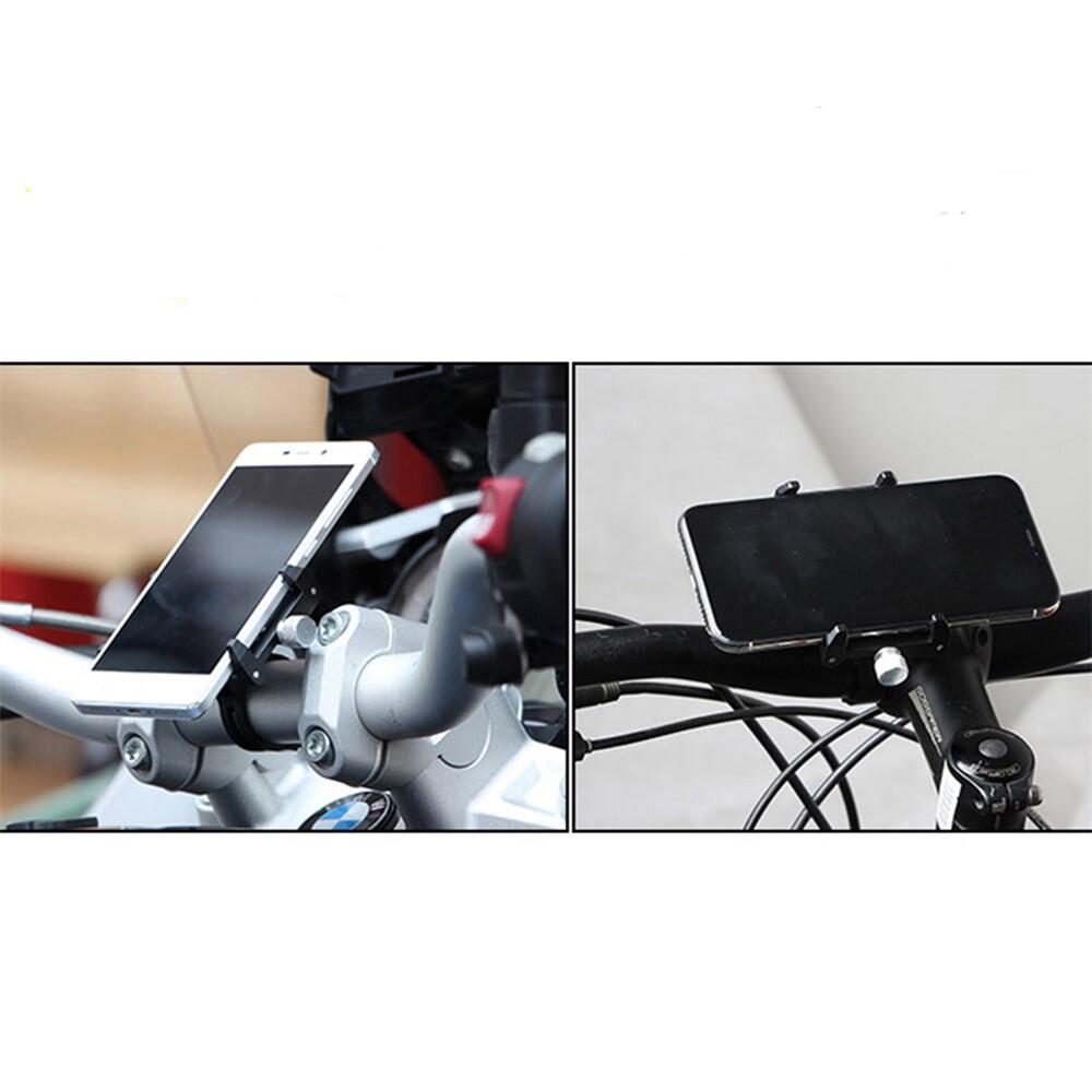 Aluminium Fahrradlenker-Telefonhalter, 50-100 mm Klemme universell, schwarz 5/7