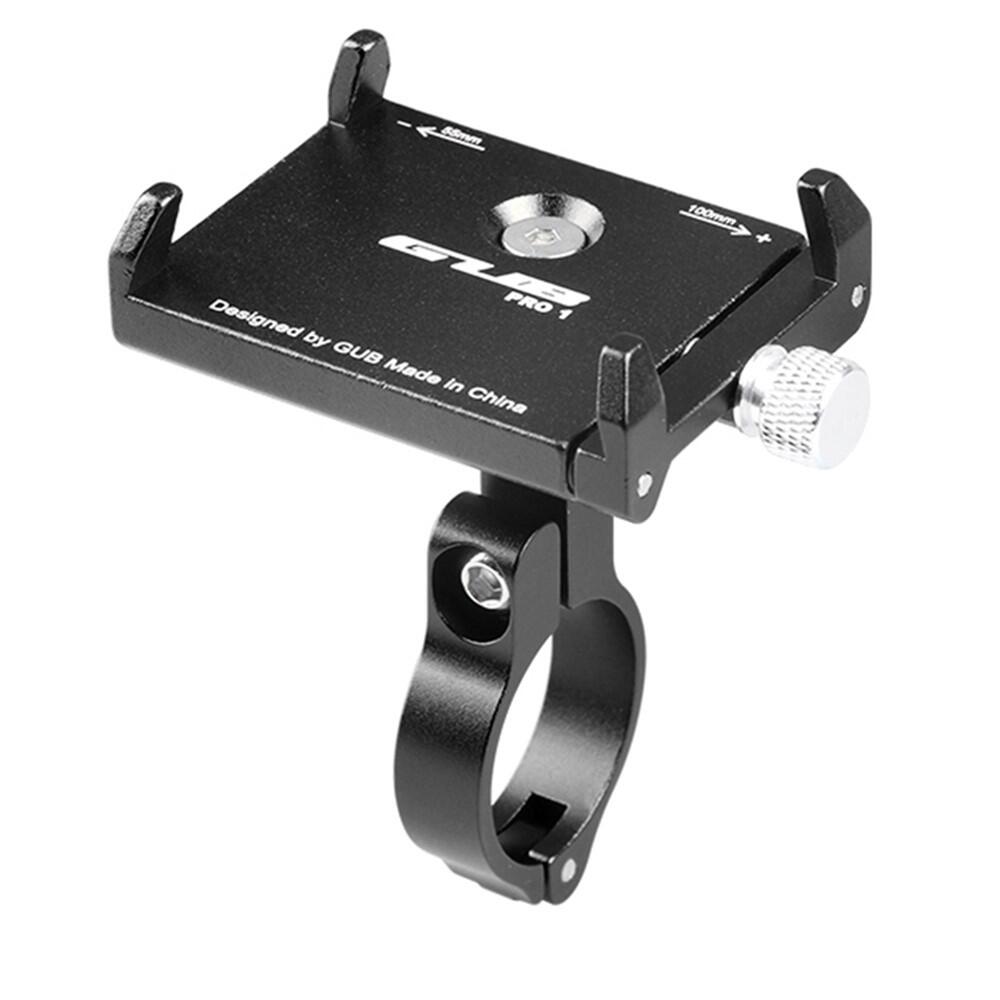 Aluminium Fahrradlenker-Telefonhalter, 50-100 mm Klemme universell, schwarz 7/7