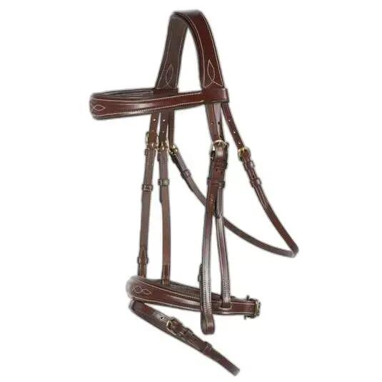 Horse bridles with combined noseband for horses Horze Sion