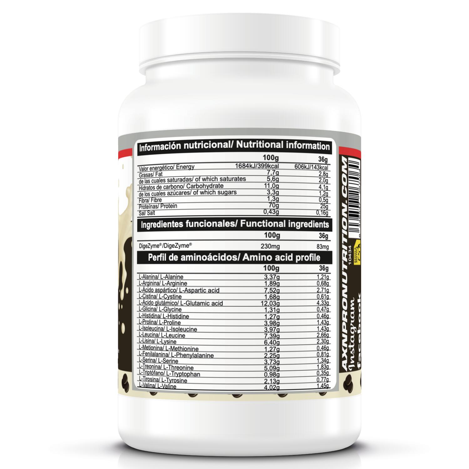 AXN PRO - WHEYPRO (con DigeZyme®) – 800 g sabor Black Cookies 2/3
