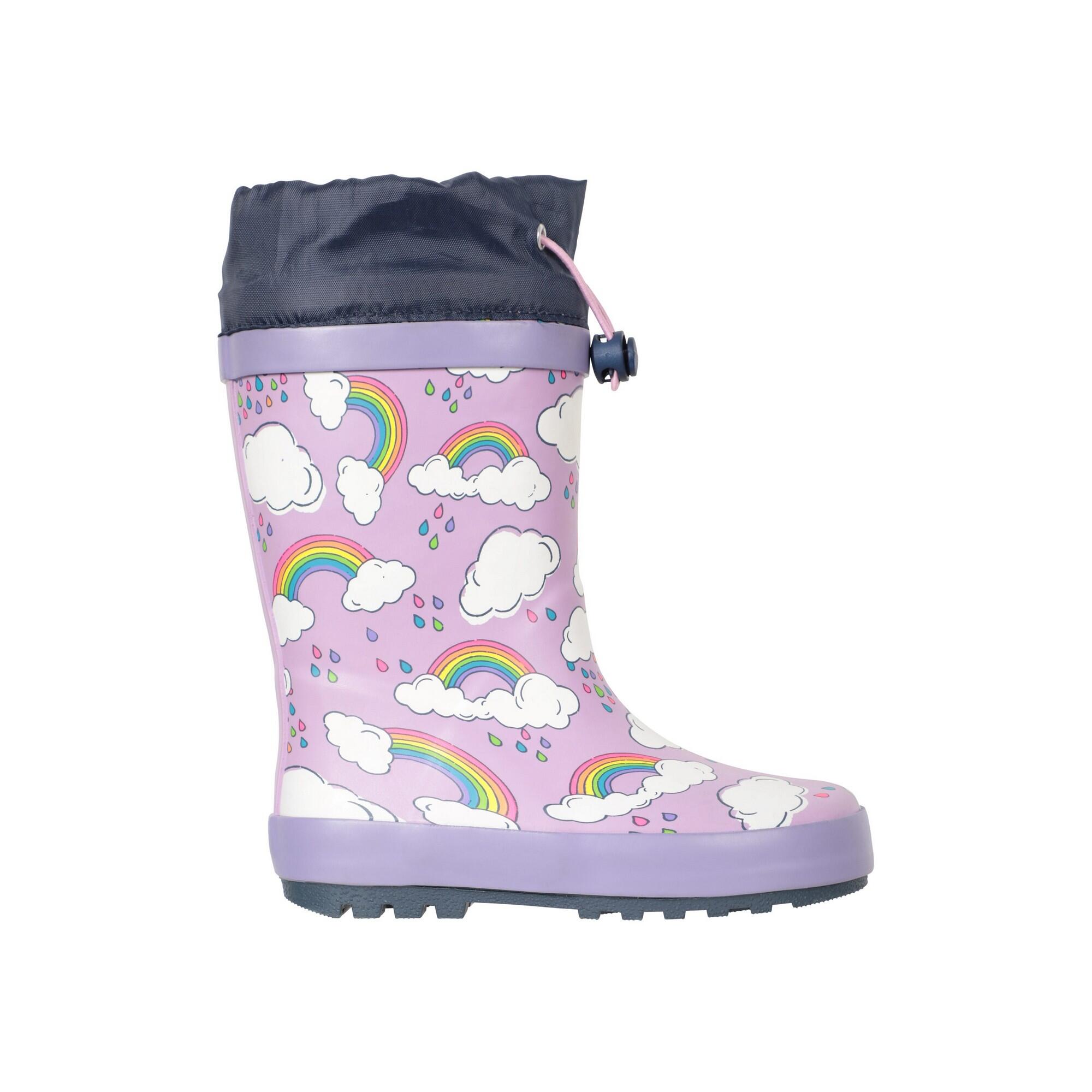 Gummistiefel "II", Regenbogen Kinder Flieder 4/4