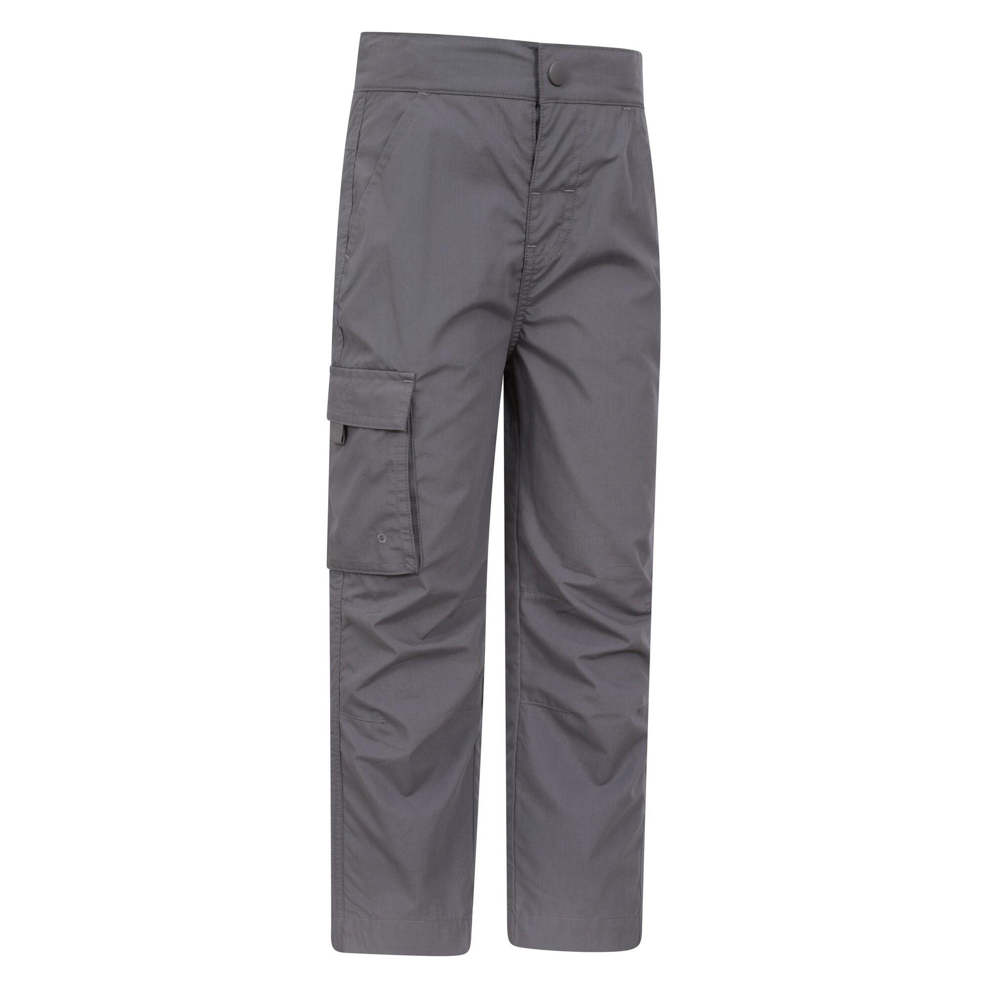 Childrens/Kids Active Hiking Trousers (Dark Grey) 3/4
