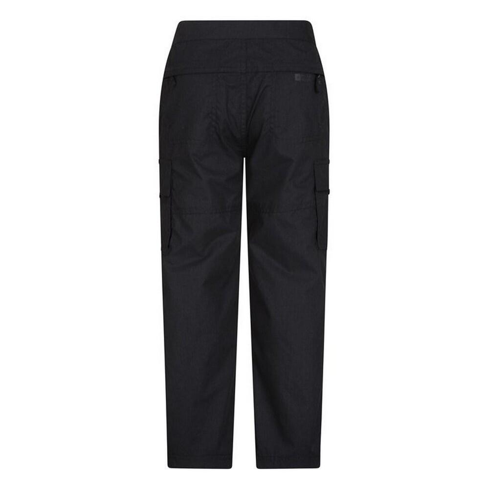 Childrens/Kids Lightweight Cargo Trousers (Black) 2/4