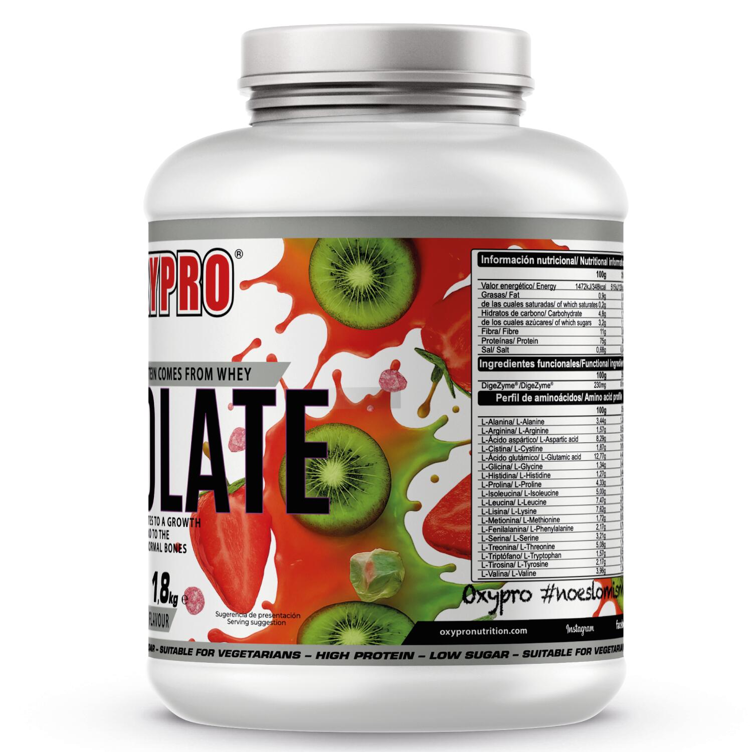 OXYPRO - ISOLATE (con DigeZyme®) -1,8kg sabor Strawberry & Kiwi 2/3