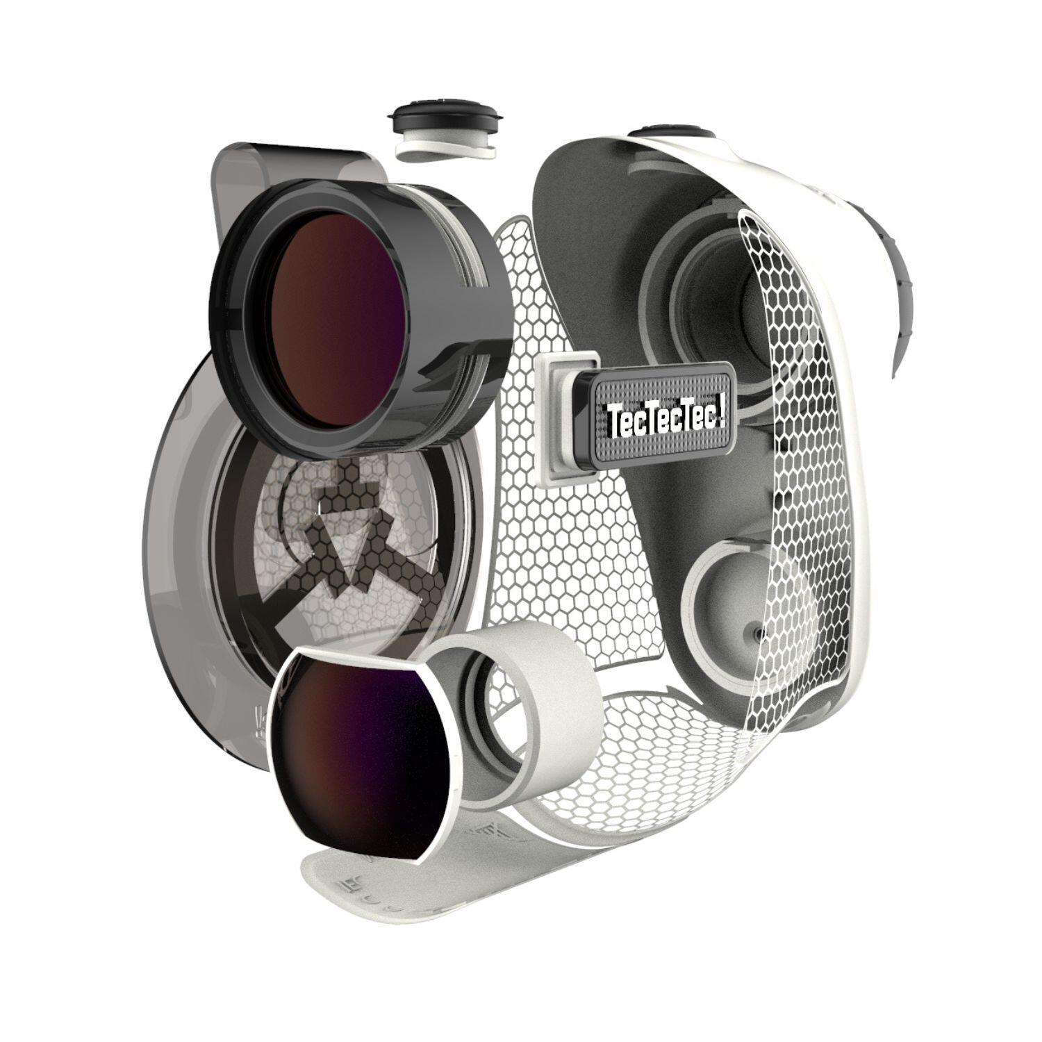 Telemetro laser golf TecTecTec KLYR bianco – 732 m, 6×, Slope, magnetico 5/7