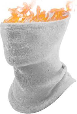 Qunature omkeerbare winter fleece nekwarmer grijs