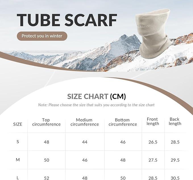 Calentador de cuello reversible de forro polar de invierno marrón de Qunature 3/7
