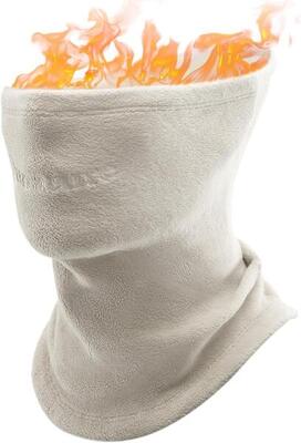 Qunature omkeerbare winter fleece nekwarmer bruin