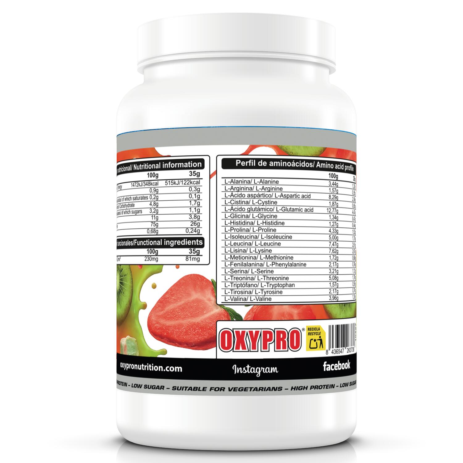OXYPRO - ISOLATE (con DigeZyme®) - 800g sabor Strawberry & Kiwi 2/3