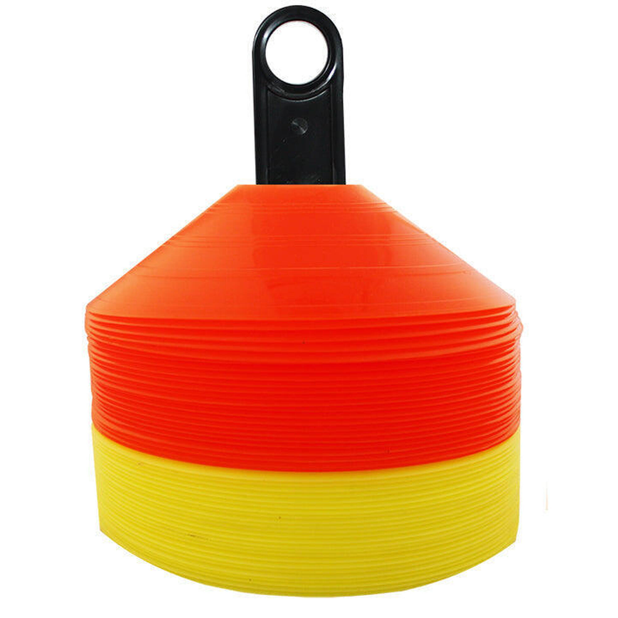 48 darab rugalmas kínai kúp szett fekete/narancs fluo