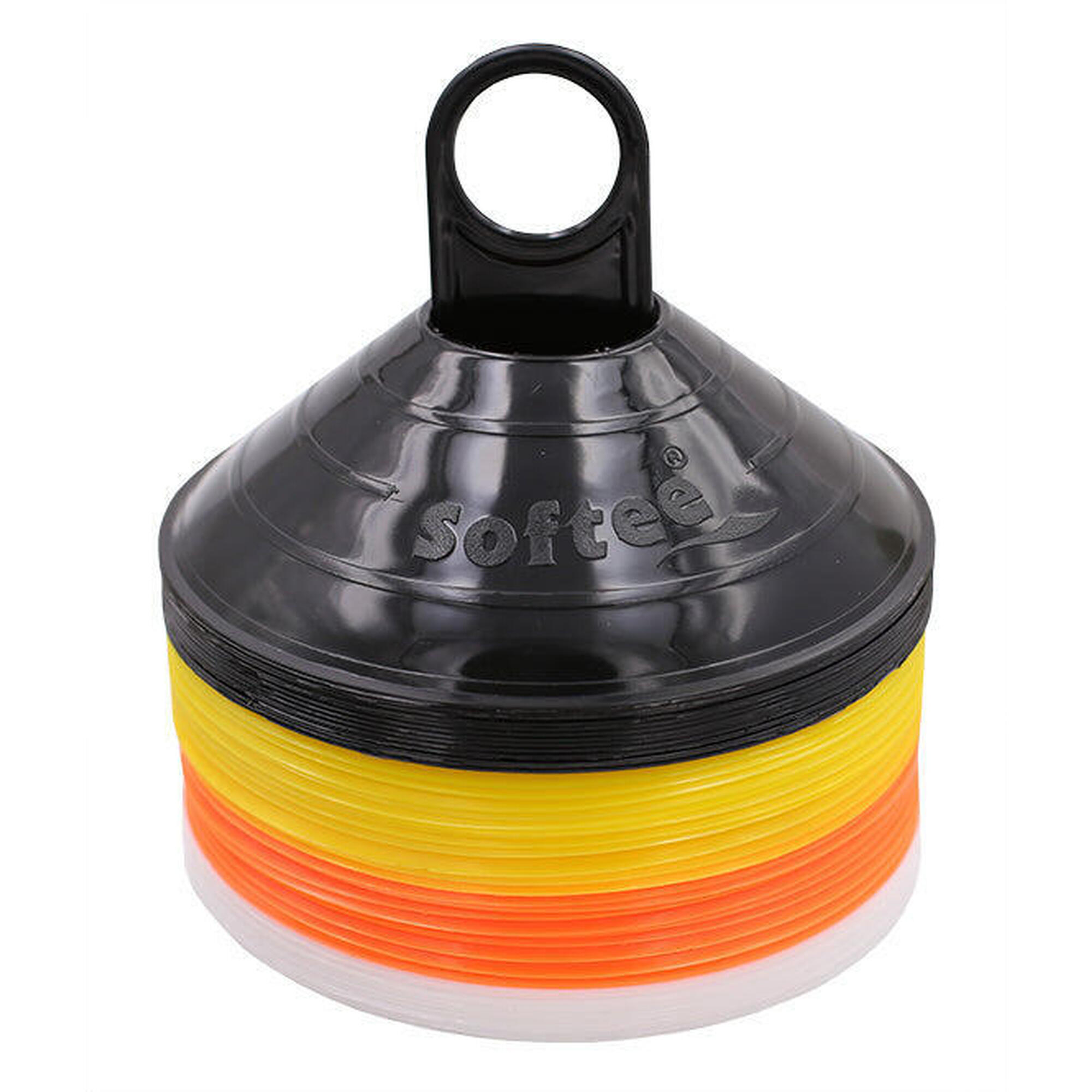 Conuri chinezeşti flexibile 48 bucăţi galben/orange fluo