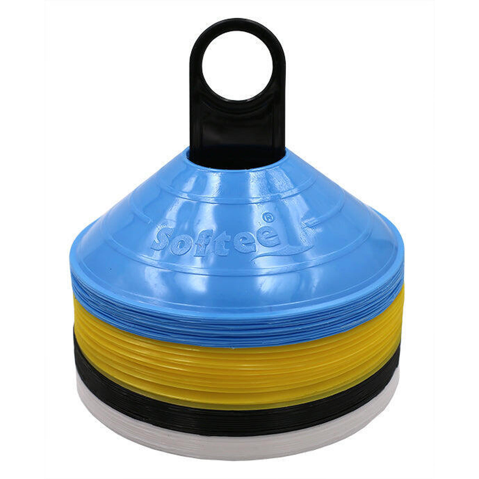 Conuri chinezeşti flexibile 48 bucăţi galben/orange fluo