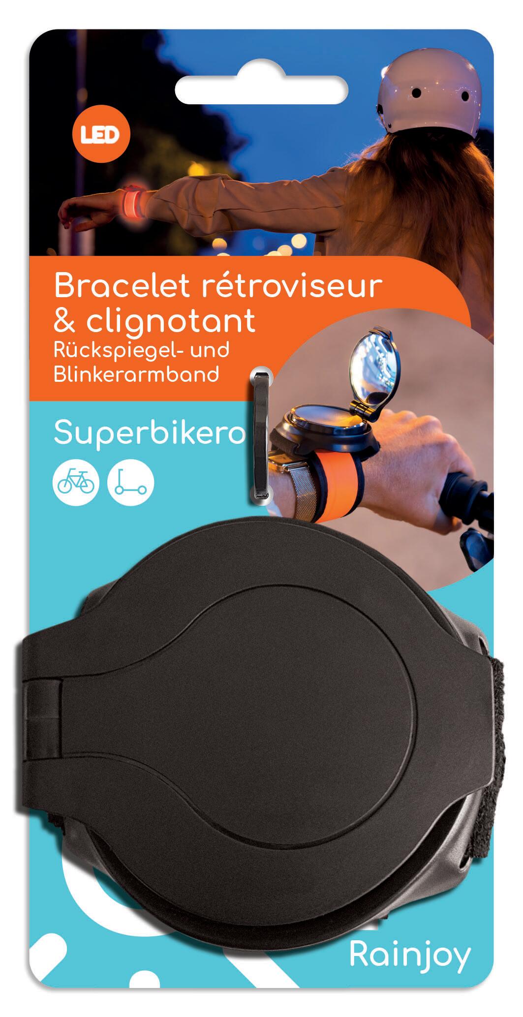 BRACELET LED LUMINEUX AVEC RÉTROVISEUR POUR VÉLO OU TROTTINETTE (SINGLE VERSION) 5/7