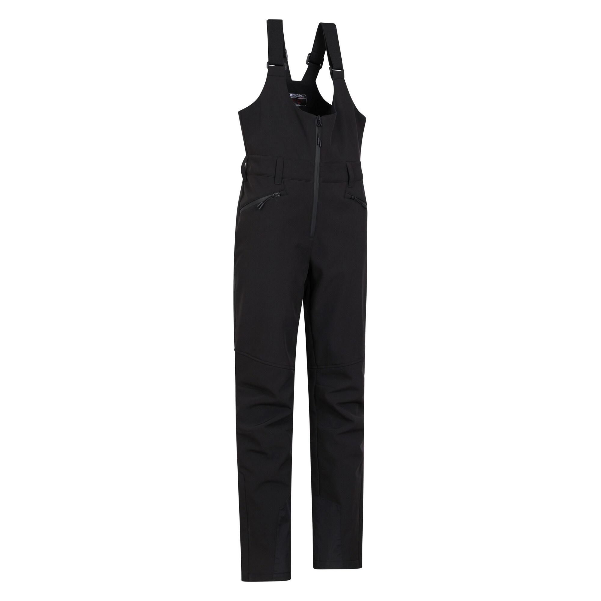 Womens/Ladies RECCO Bibbed Ski Trousers (Black) 3/4