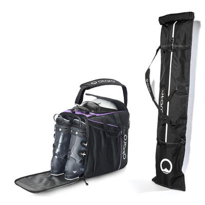 Skischuhtasche Classic 44L + 200cm Skitasche für 1 Paar | SET Frostweiß