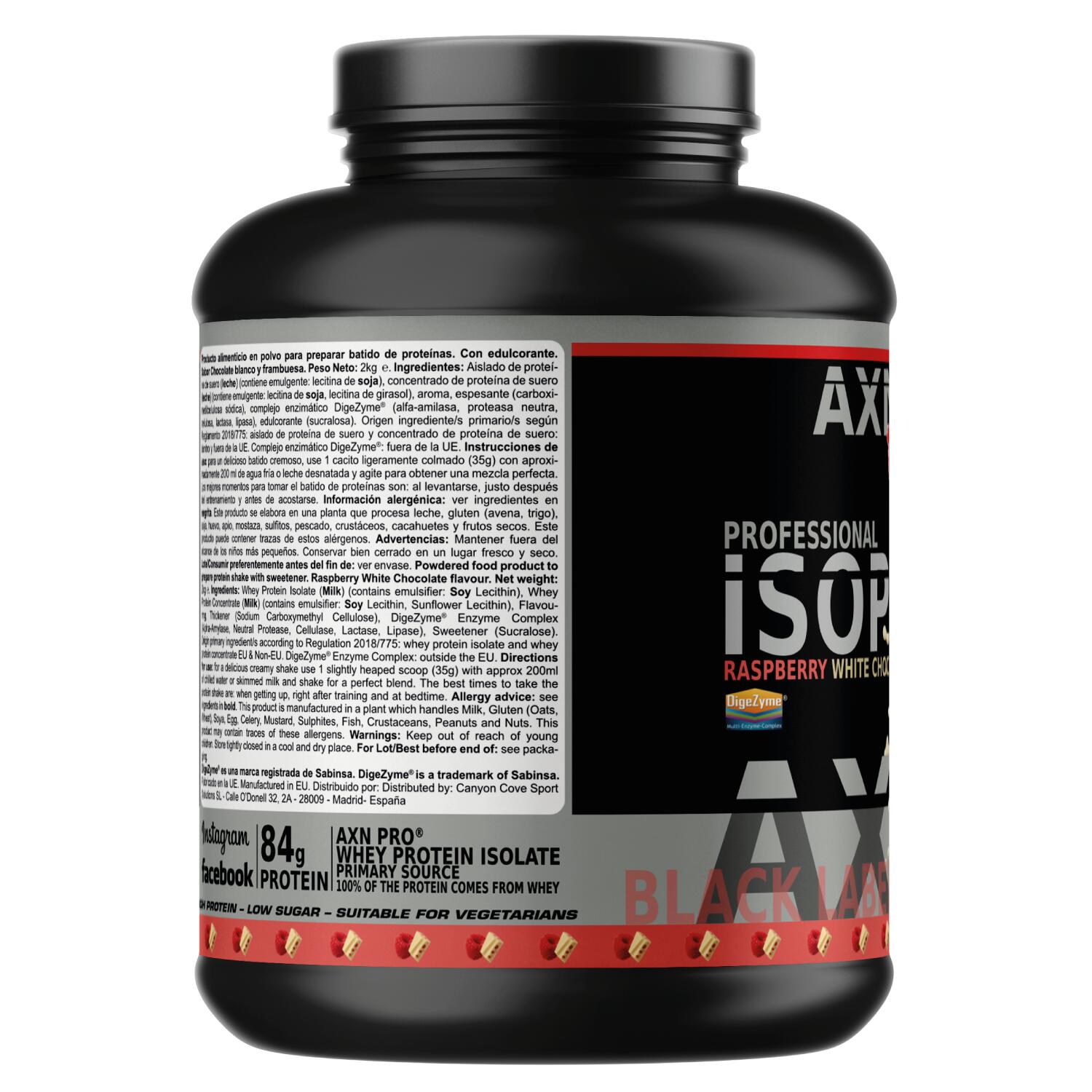 AXN PRO - ISOPRO (con DigeZyme®) -2kg – Raspberry & White Chocolate 3/3