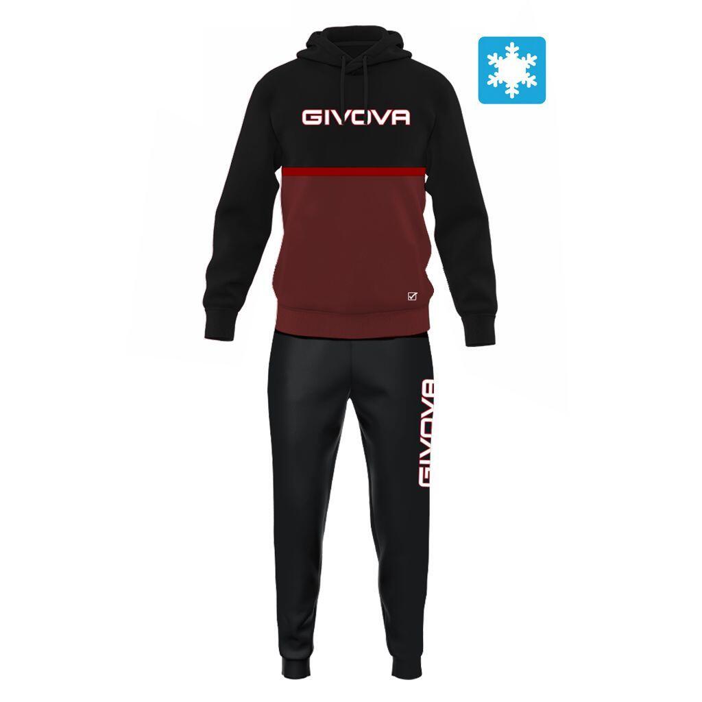 GIVOVA Italia 106 Dres Męski z Kapturem Felpa Bicolor 2XS