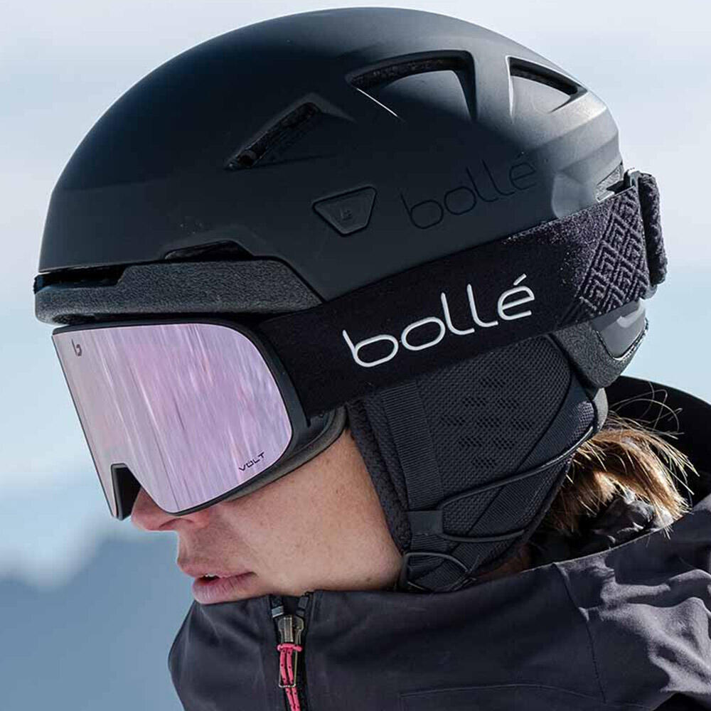 NEVADA SMALL Unisex Snow Goggles - Matte Black/Volt Pink 1/4