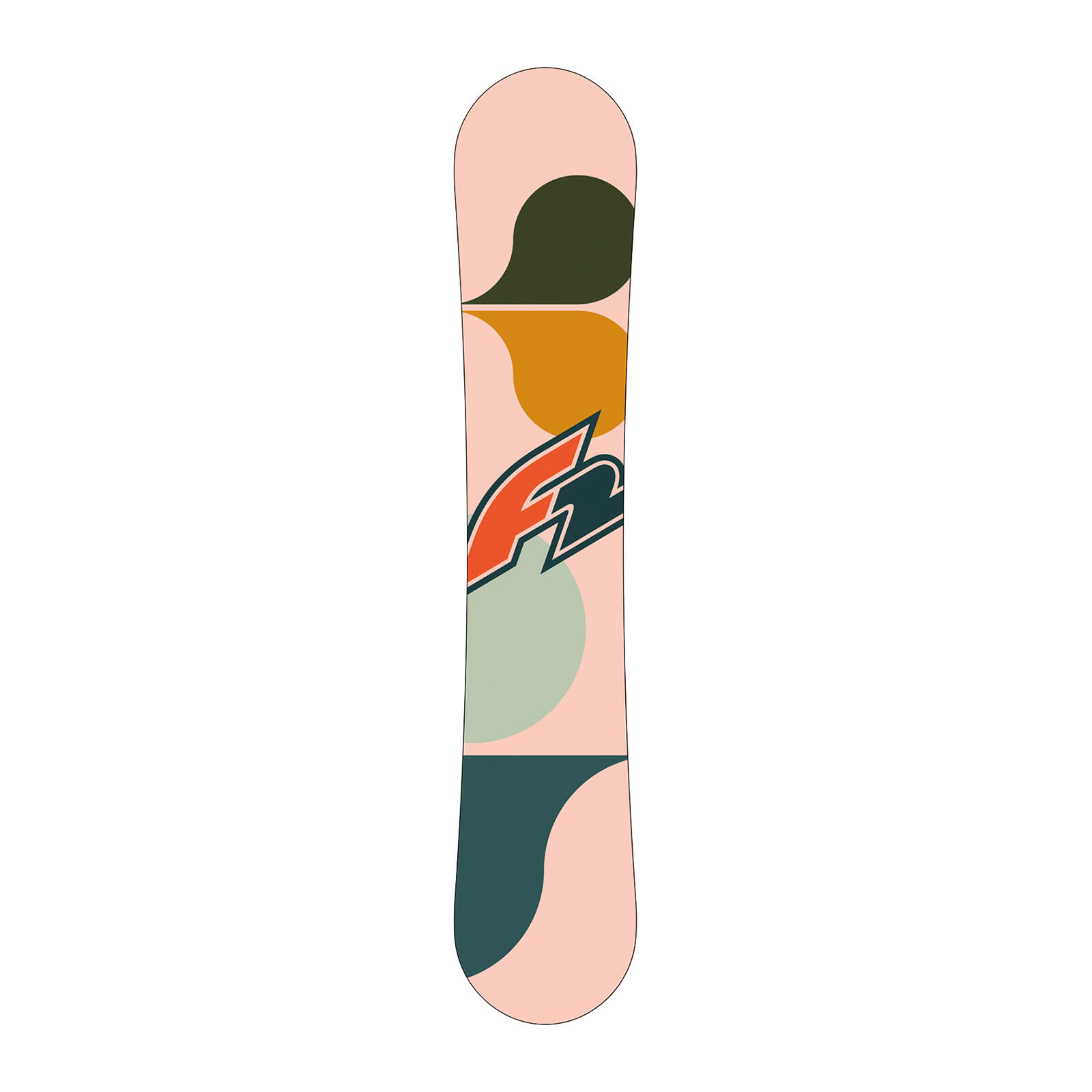 F2 Set Snowboard Junior Bloom Girl Apricot 135cm + Pipe Bindung M 3/4