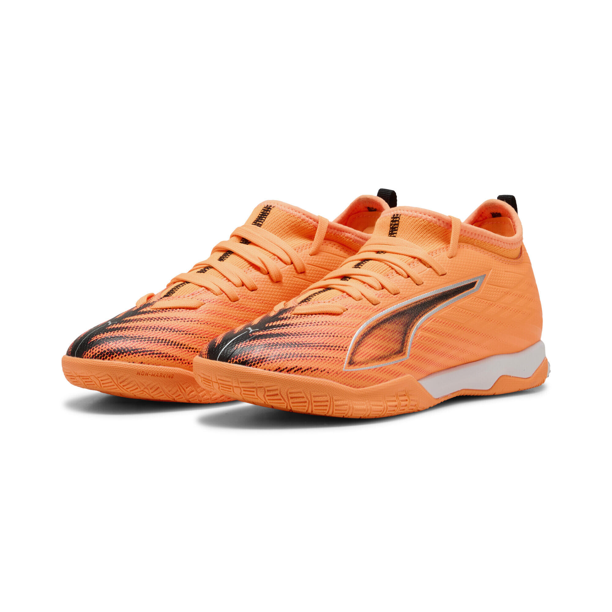 Puma - Chaussures De Futsal Mi-hautes Ultra 6 Match Enfant Et Adolescent Puma - Chaussures De Football - Jaune|noir|orange|rouge - Decathlon