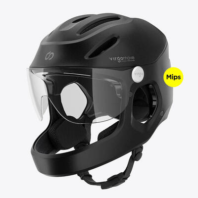 Virgo Integral Mips Weiss - Integralhelm Urban mit Visier und Rücklicht