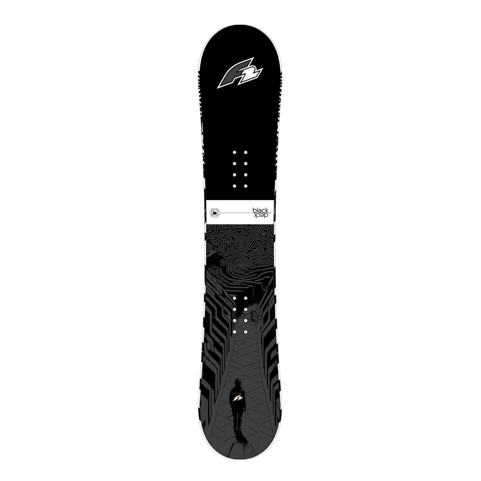 F2 Set Snowboard Junior Black Deck 125cm + Pipe Bindung S 2/4