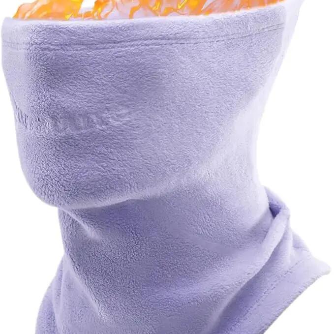 Reversible Fleece Neck Gaiter Qunature Winter Purple