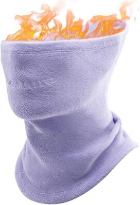 Qunature omkeerbare winter fleece nekwarmer paars
