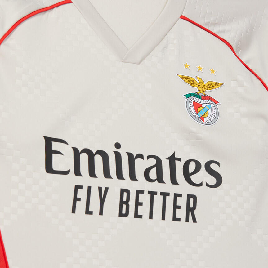 Réplica Camisola Alternativa Bege SL Benfica 2025-2026 2/3