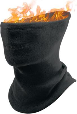 Qunature omkeerbare winter fleece nekwarmer zwart