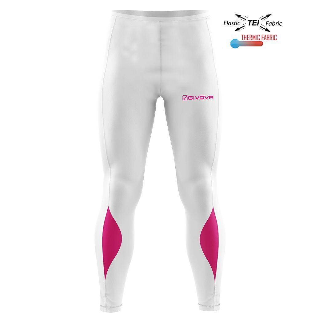 Givova - Pantaloni Da Palestra Donna Givova Bianco/fuxia - Pantalons - Blanc|violet - Decathlon