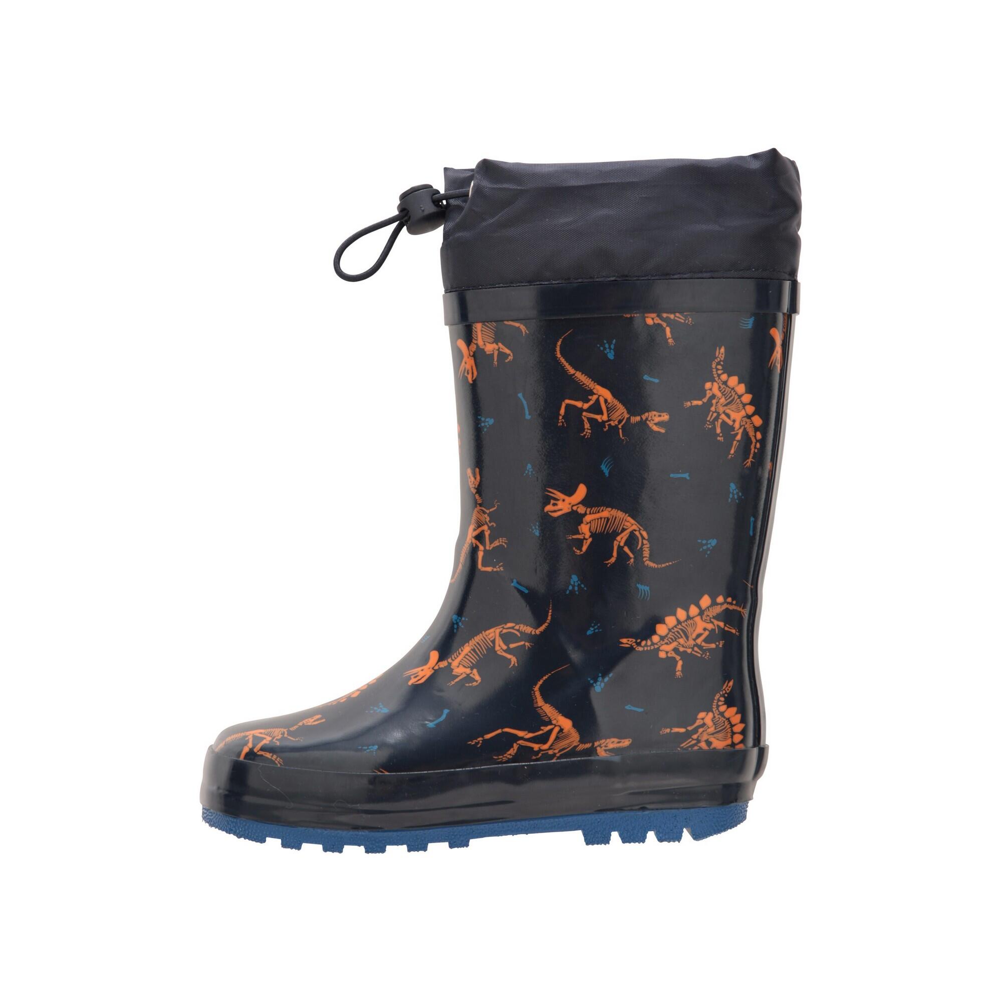 Gummistiefel, DinosaurierSkelett Kinder Petrol 3/4