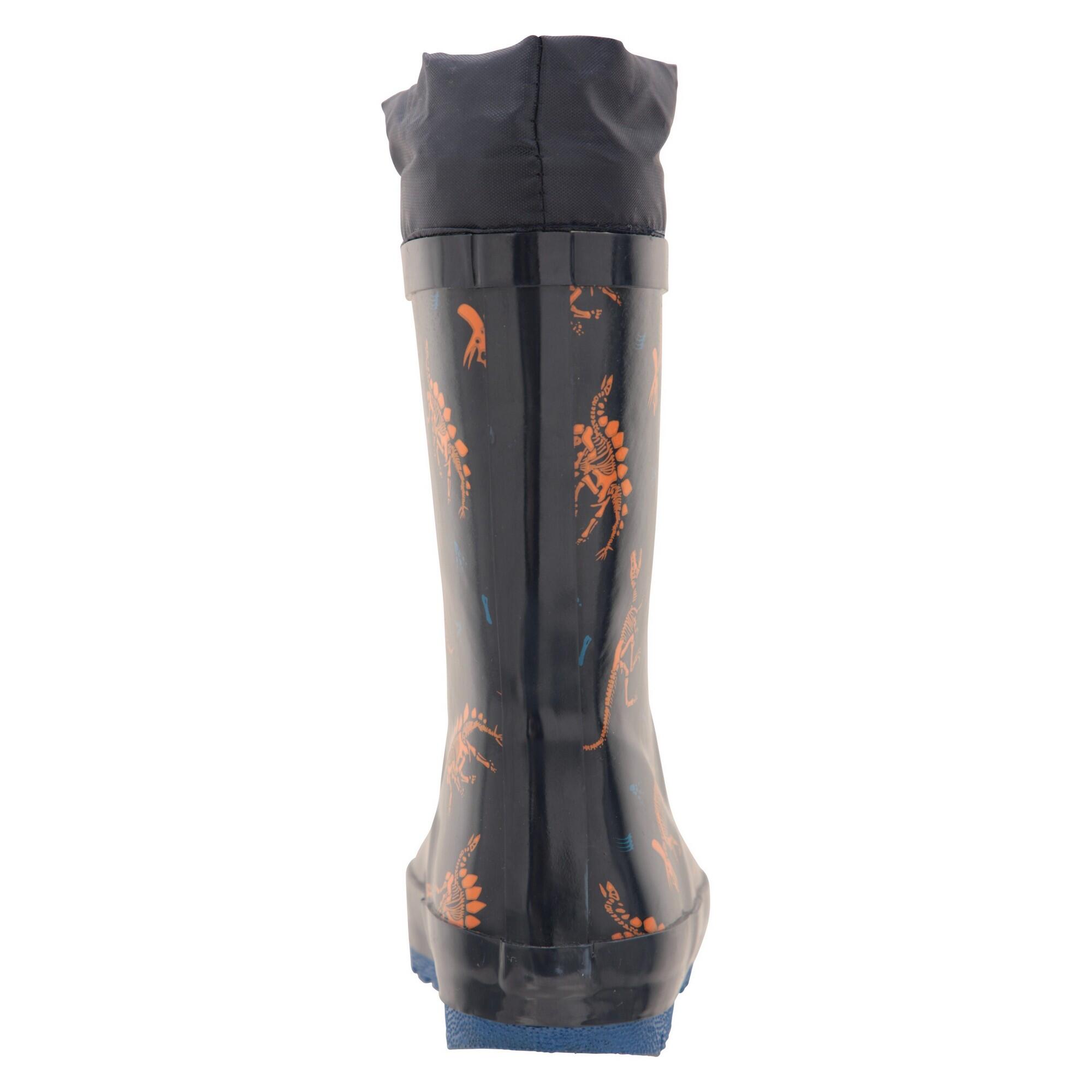 Gummistiefel, DinosaurierSkelett Kinder Petrol 2/4