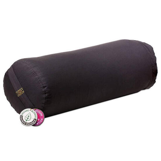 Bolster yoga en coton bio OCS, rempli de balles de sarrasin