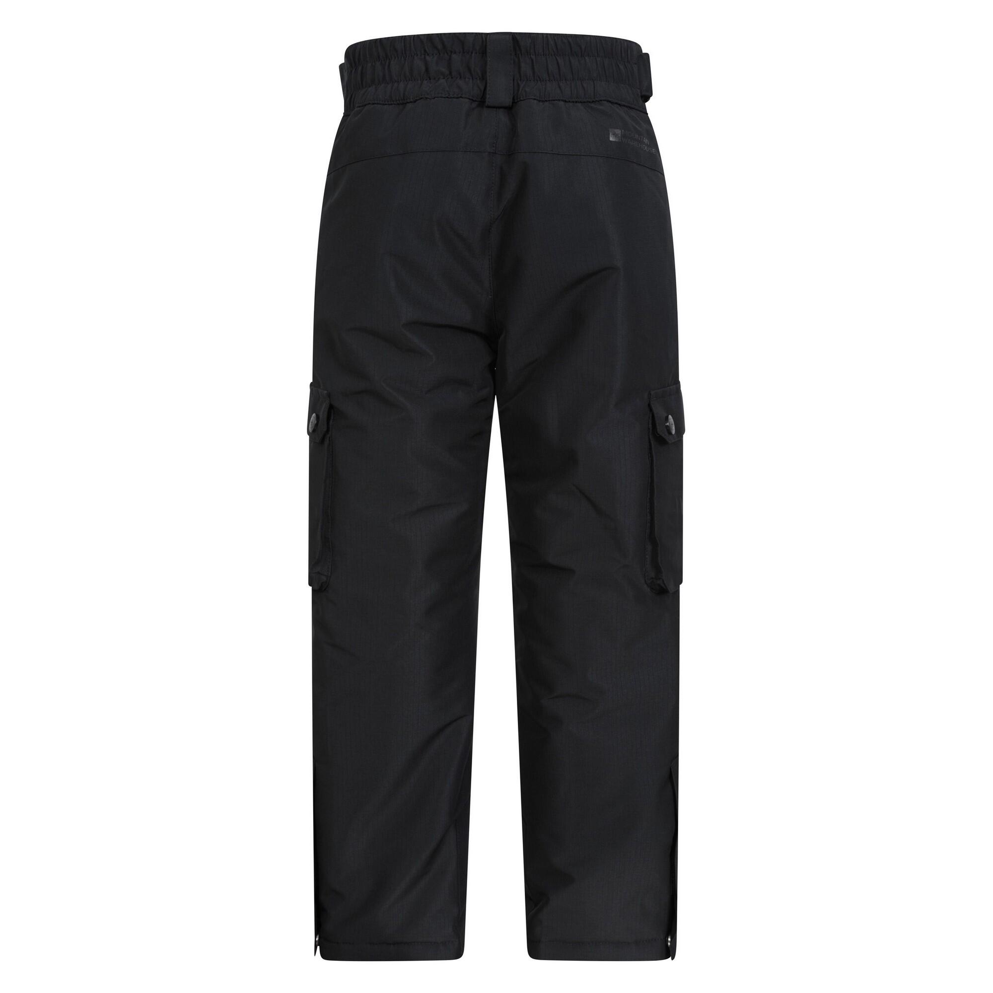 Childrens/Kids Titan Cargo Ski Trousers (Black) 2/4