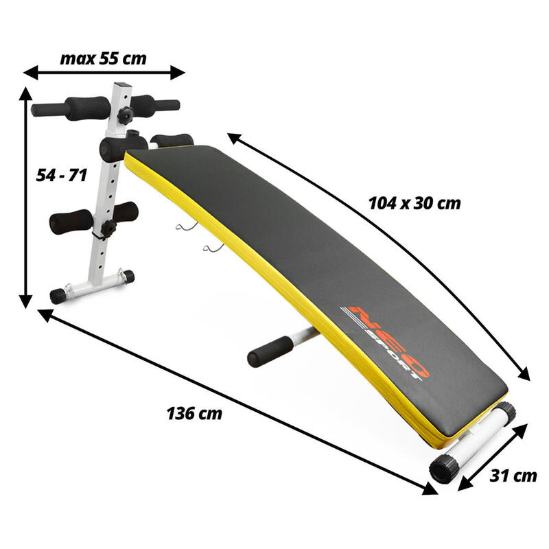 Ławeczka skośna do ćwiczeń Neo-Sport NS-07