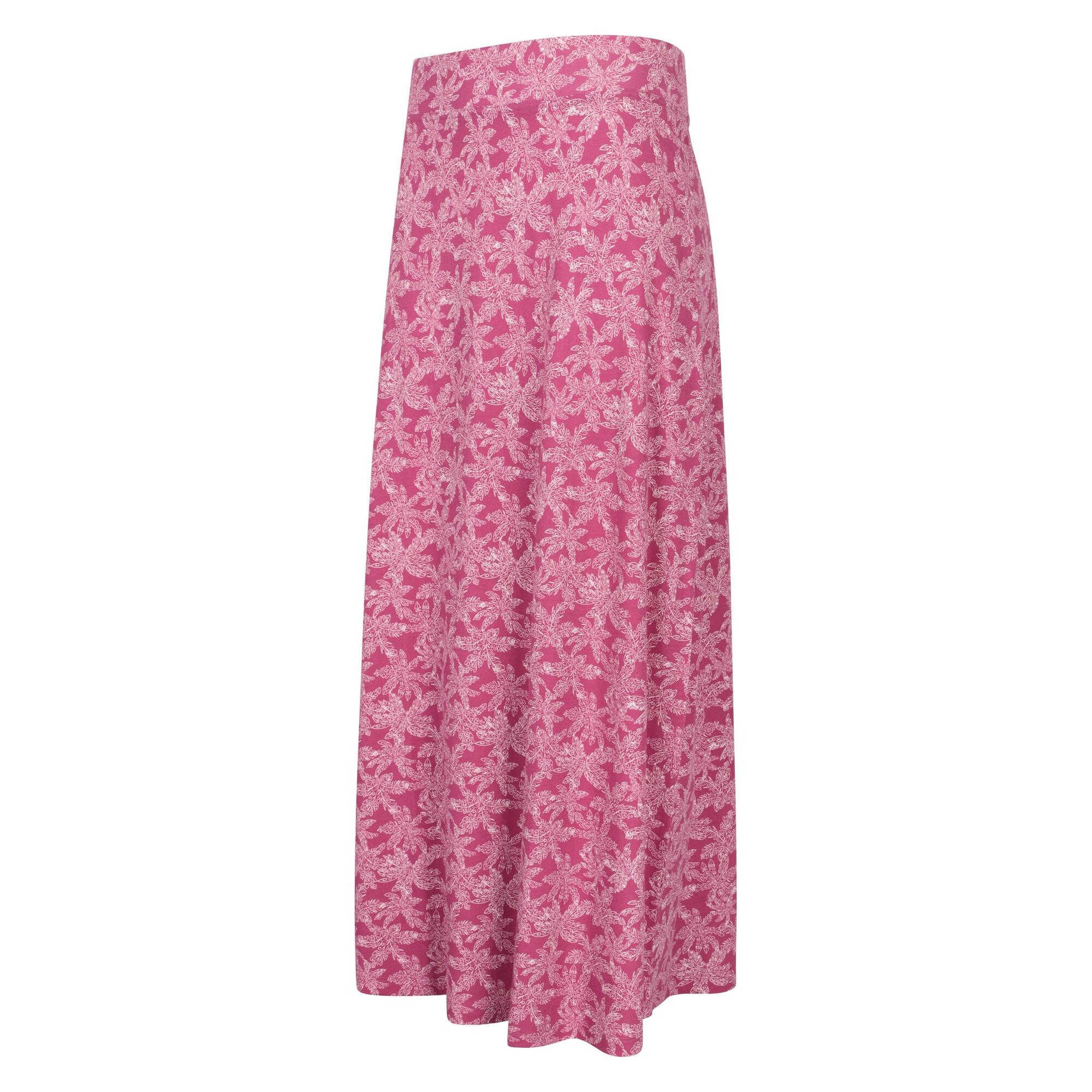 Womens/Ladies Shore Jersey Maxi Skirt (Berry) 3/4