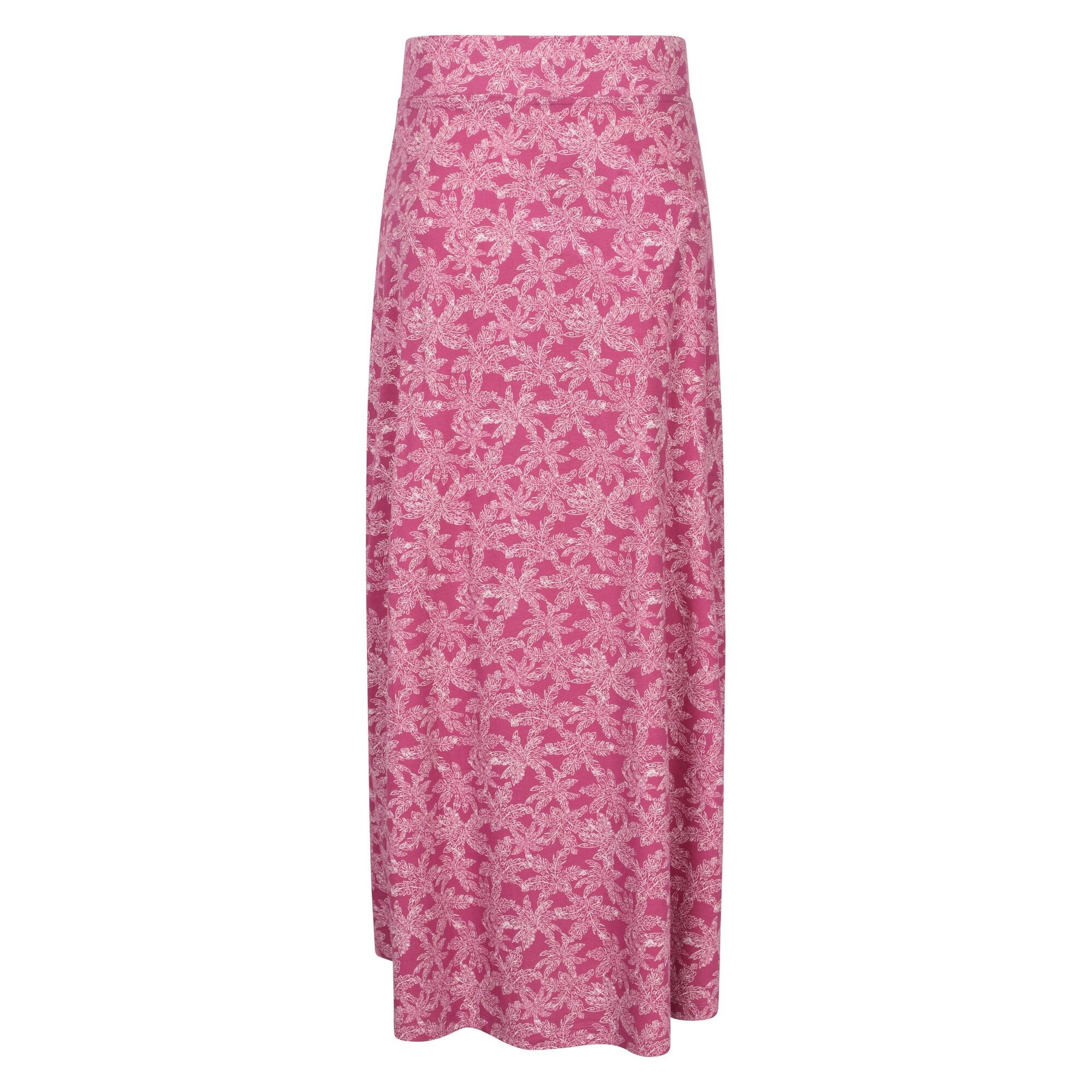 Womens/Ladies Shore Jersey Maxi Skirt (Berry) 2/4