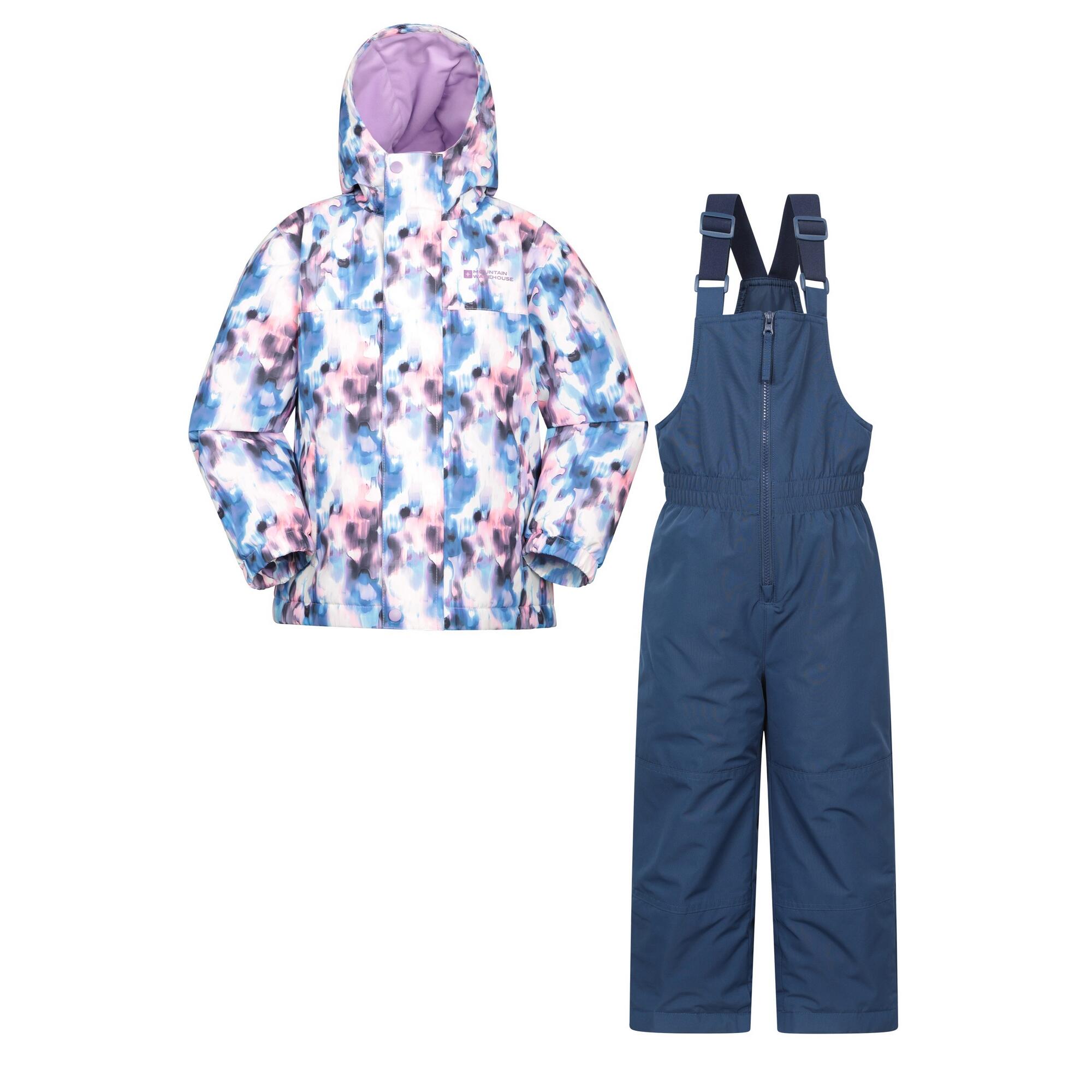 Childrens/Kids Polar Zone Printed Jacket & Salopettes Set (Purple) 3/4