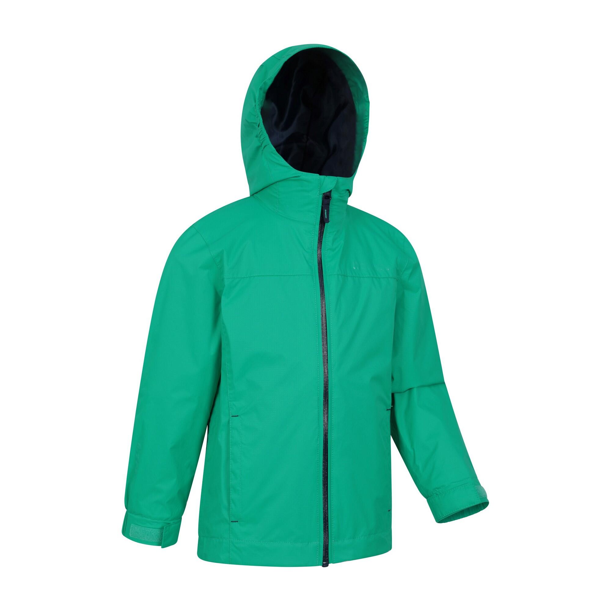"Torrent" Jacke, wasserfest für Kinder Grün 4/4