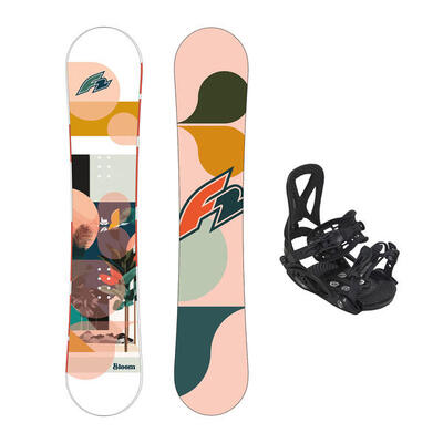 F2 Set Snowboard Junior Bloom Girl Apricot 130cm + Pipe Bindung M