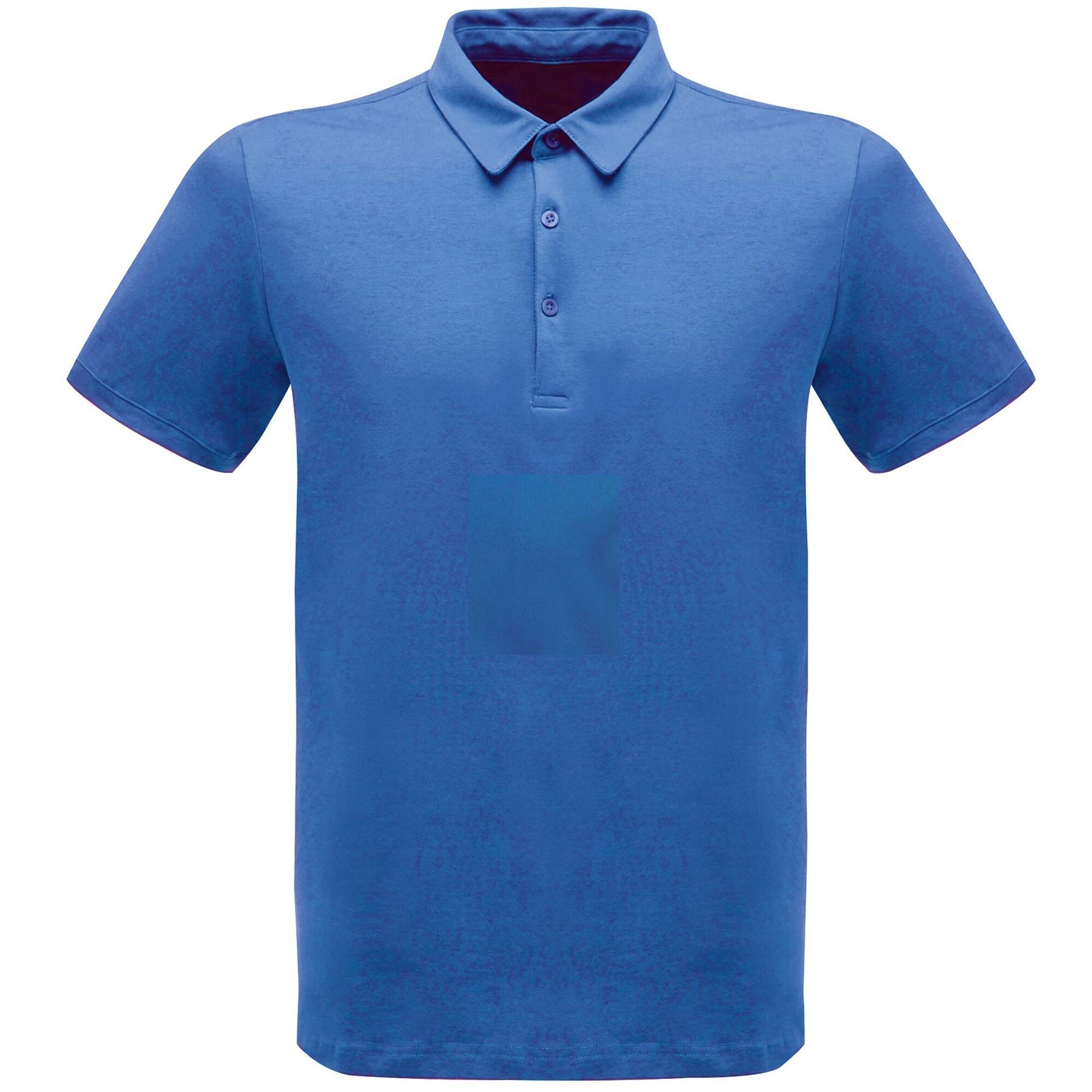 Professional Mens Classic 65/35 Short Sleeve Polo Shirt (Oxford Blue) 1/4