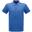 Homem Profissional Clássico 65/35 Camisa Polo de manga curta Azul Oxford