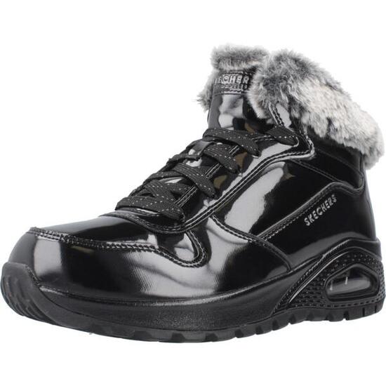 Skechers Damen UNO RUGGED FIESTY WINTER Sneaker Winterstiefel 168126 BLK